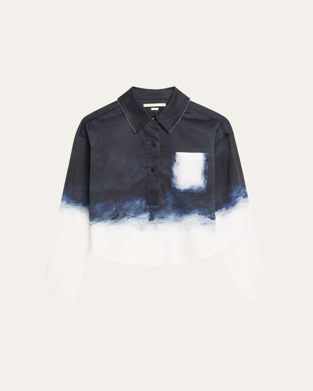 Long-Sleeve Printed Cotton Popov